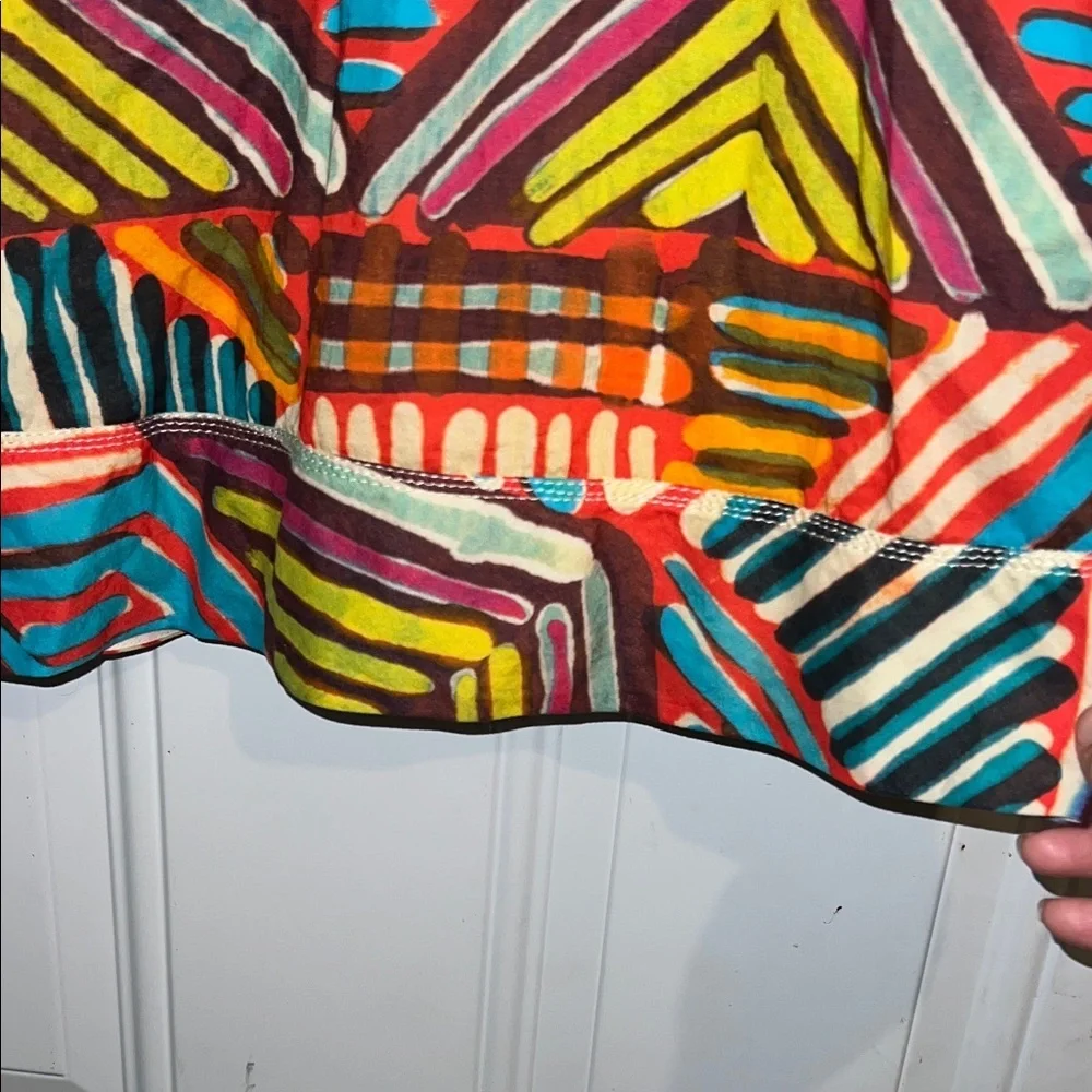 J. Crew Multicolor Geometric Print Midi Dress